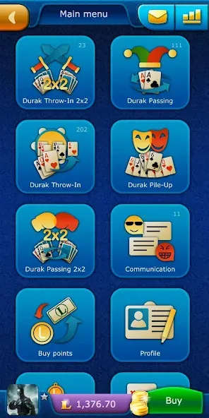 Durak LiveGames online  [МОД Меню] Screenshot 1