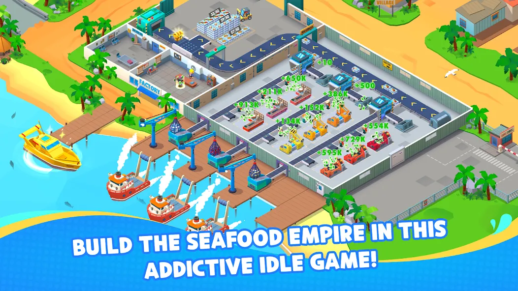 Seafood Inc - Tycoon, Idle (Айдл Сифуд Инк)  [МОД Mega Pack] Screenshot 1