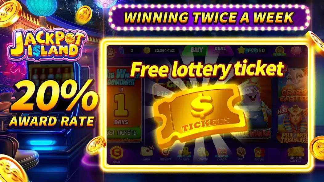 Jackpot Island - Slots Machine (Джекпот Айленд)  [МОД Unlimited Money] Screenshot 2