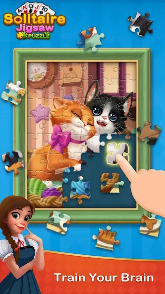 Solitaire Jigsaw Puzzle (Солитер Пазл)  [МОД Много монет] Screenshot 1