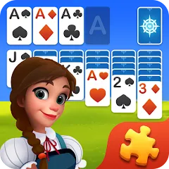 Скачать взлом Solitaire Jigsaw Puzzle (Солитер Пазл)  [МОД Много монет] - последняя версия apk на Андроид