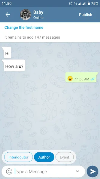 Fake Chat Messenger — TeleFake  [МОД Бесконечные монеты] Screenshot 4