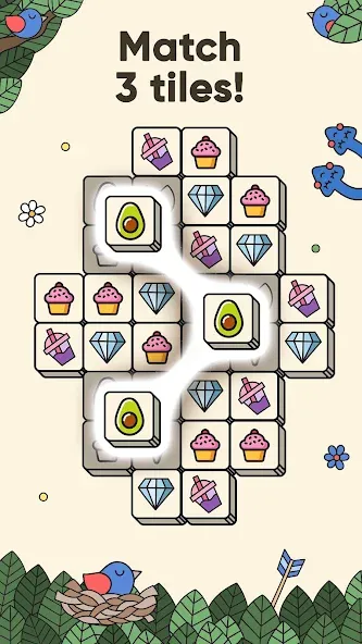 3 Tiles - Tile Matching Games (Тайлс)  [МОД Menu] Screenshot 1